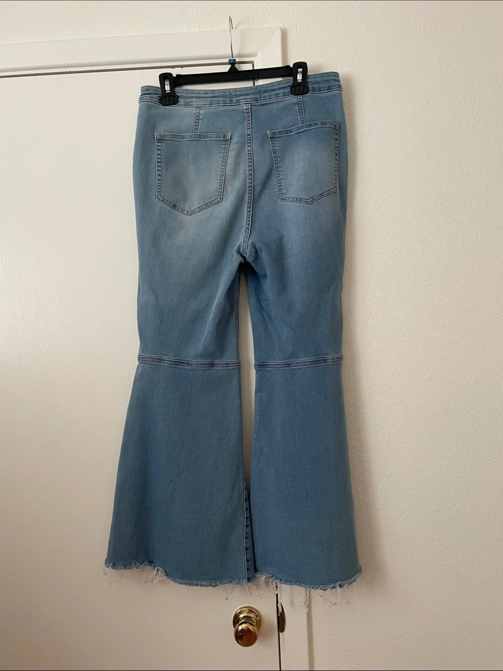 Free People Light Blue High-Rise Flared Jeans